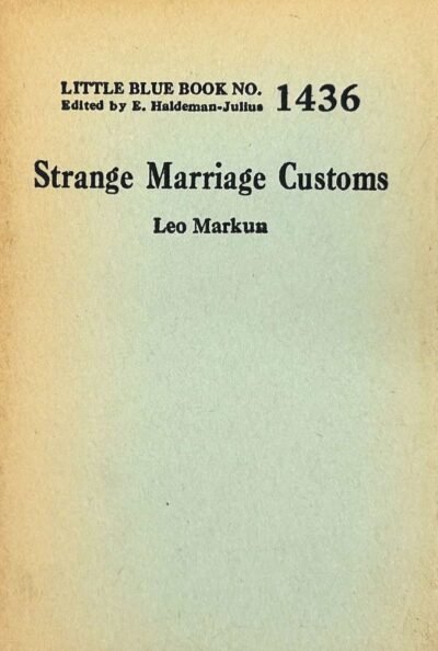 Strange Marriage Customs Cover